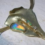 Anhänger Gelbgold mit Opal