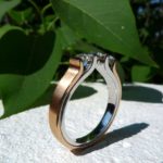 Rivoir Ring 18kt. Rot+Weißgold mit Brillanten