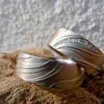 Trauringe 950Palladium mit Brillanten f. v. Fischer