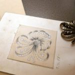 Schmuckentwurf 1958 mit Modell