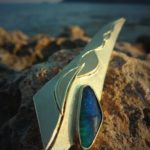 DL Brosche Gelbgold mit Boulderopal