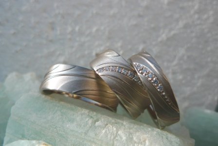 Trauringe 950 Palladium mit Brillanten von Fischer