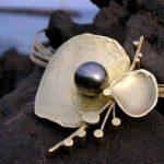 DL-Anhänger + Seilchen Gelbgold mit Tahitiperle DL-Anhänger + Seilchen Gelbgold mit Tahitiperle