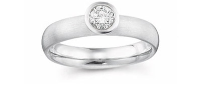 Weißgold Ring mit Brilliant von Fischer & Sohn